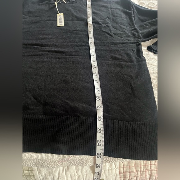 New! Max Studio Black Fine Gauge Hoodie Women’s size Large - Picture 15 of 15